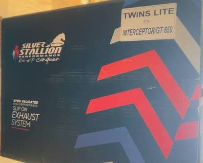 Silver Stallion Performance Exhaust for Interceptor 650 / GT 650 Silver (Polish) - Twins Lite