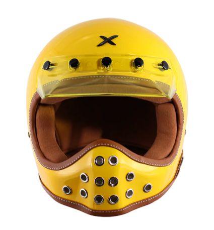 AXOR Retro Moto-X Yellow Helmet - Riders Junction