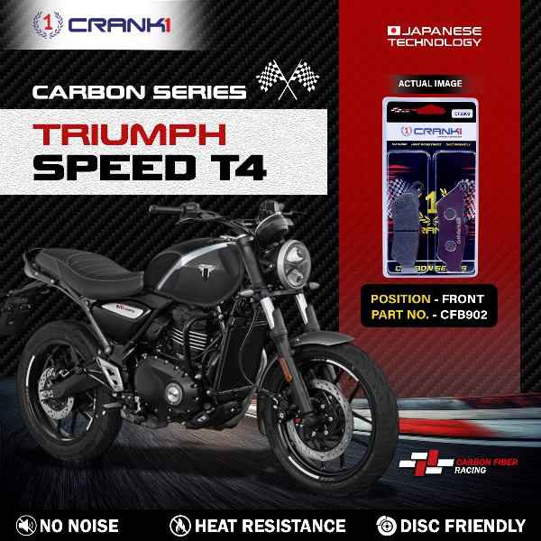 CRANK1 Carbon Brake Pads Rear For Triumph Speed T4 – (CFB902)
