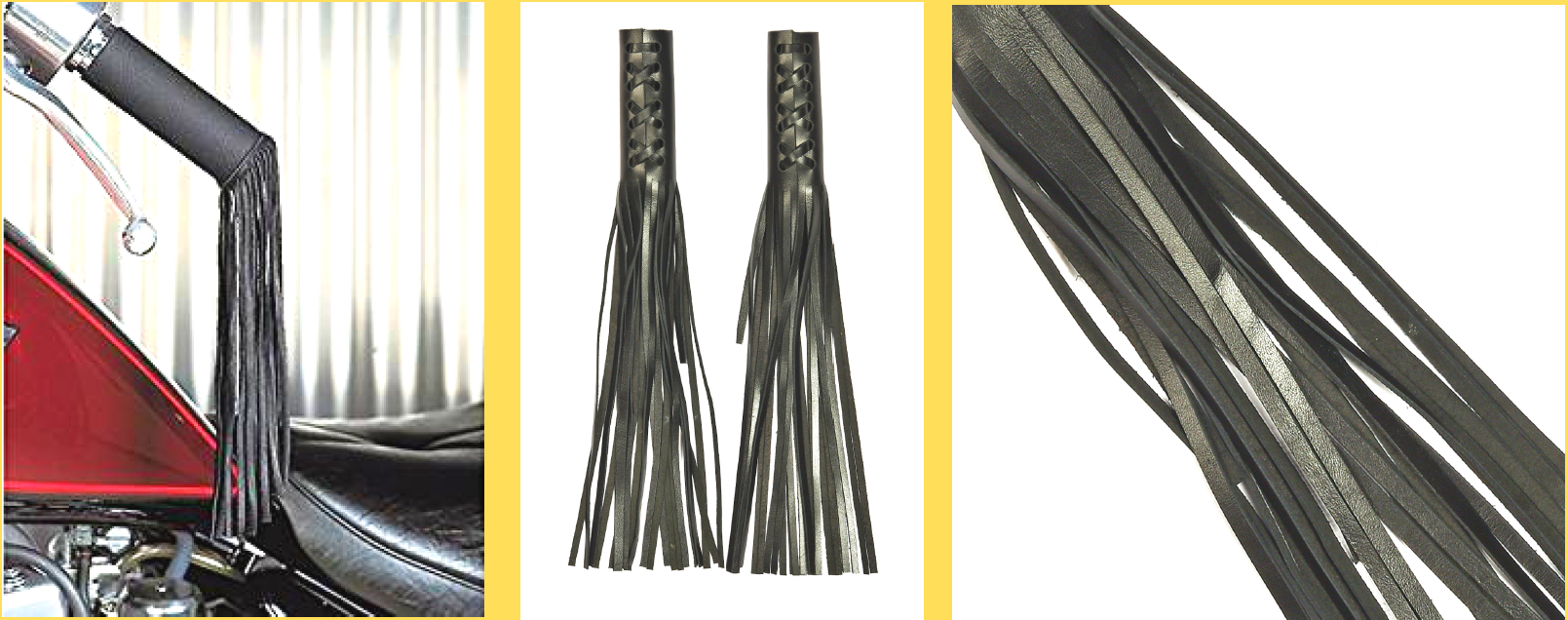 Leather Handlebar Grips &amp; Tassels