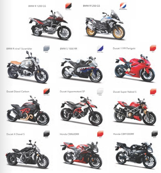 Maisto Toys motorcycles scaled model 1-12