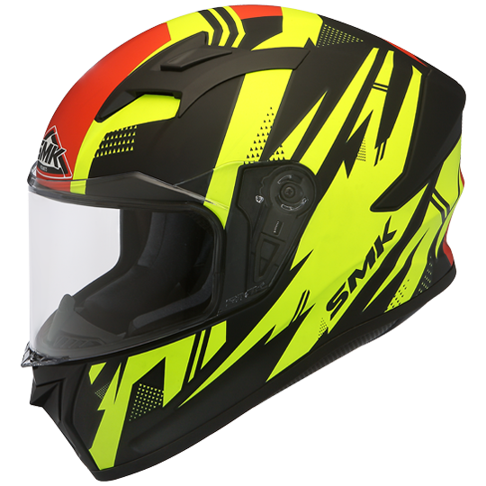 SMK Stellar Trek Matt Yellow & Black Helmet - MA243 - Riders Junction