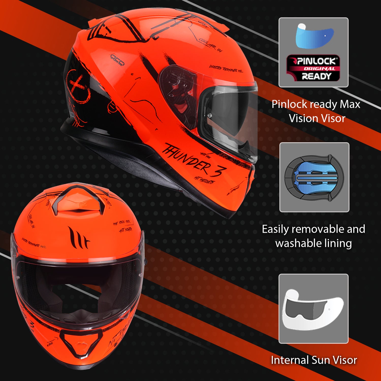 Full Face Dual Visor Helmet