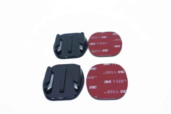 Base Mounts 2x Flat &amp; 2x Curved Mounts - Action Cams