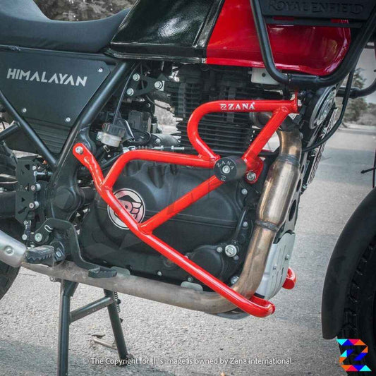 Himalayan BS6 2021 Leg Guard with Slider Red - ZANA - ZI-8100