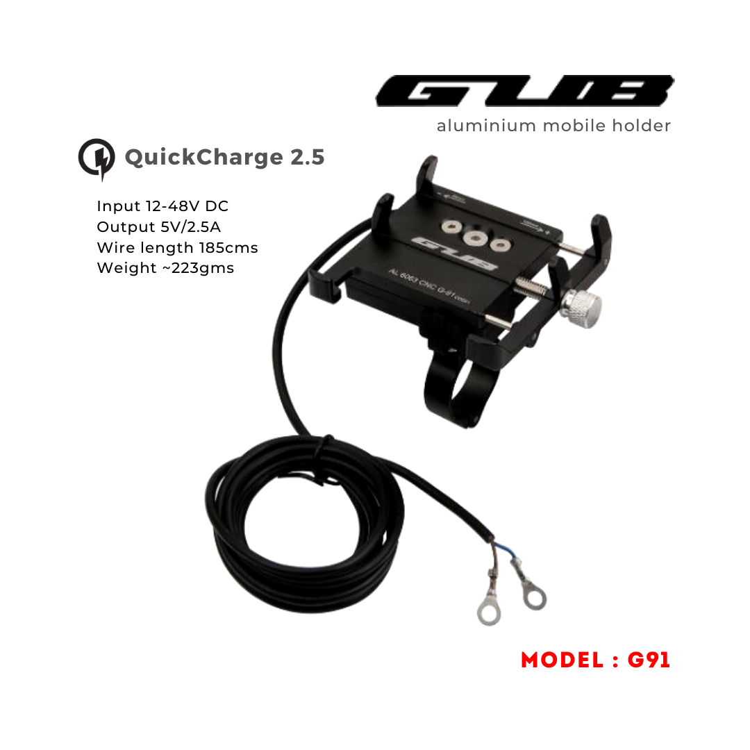 GUB G91 MOBILE HOLDER WITH QUICK CHARGE