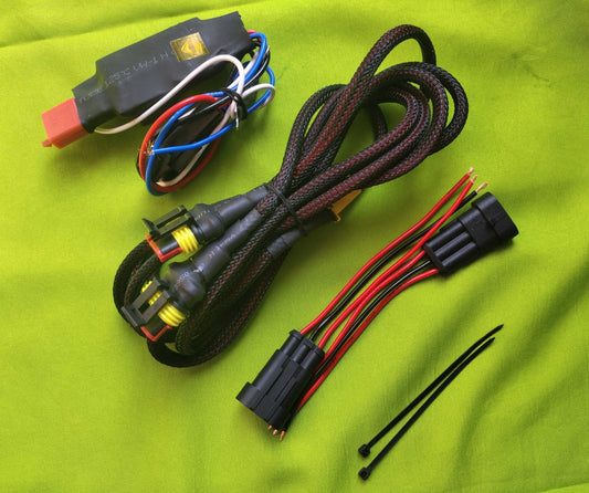Kroozer 150w Wiring Harness for Aux Lights with dual color 6+1 Mode (With Flasher) - Riders Junction