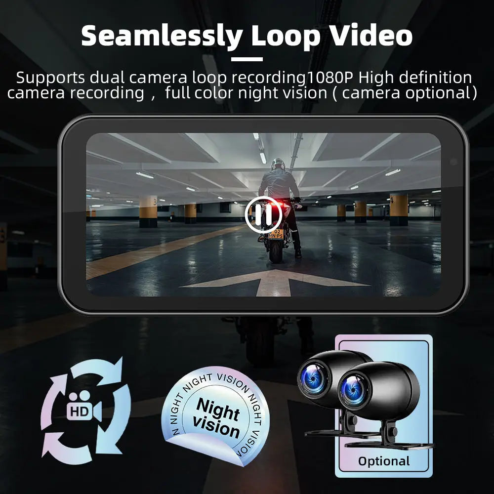 LBC S3 Elite 6.25 inch Motorcycle Navigation Gps with Carplay 2K HD Screen with Camera, TPMS and GPS - Riders Junction