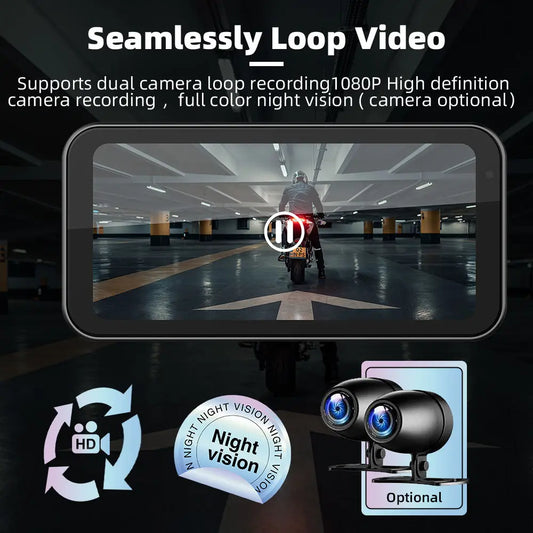 LBC S3 Elite 6.25 inch Motorcycle Navigation Gps with Carplay 2K HD Screen with Camera, TPMS and GPS - Riders Junction