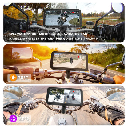 LBC S3 Elite 6.25 inch Motorcycle Navigation Gps with Carplay 2K HD Screen with Camera, TPMS and GPS - Riders Junction