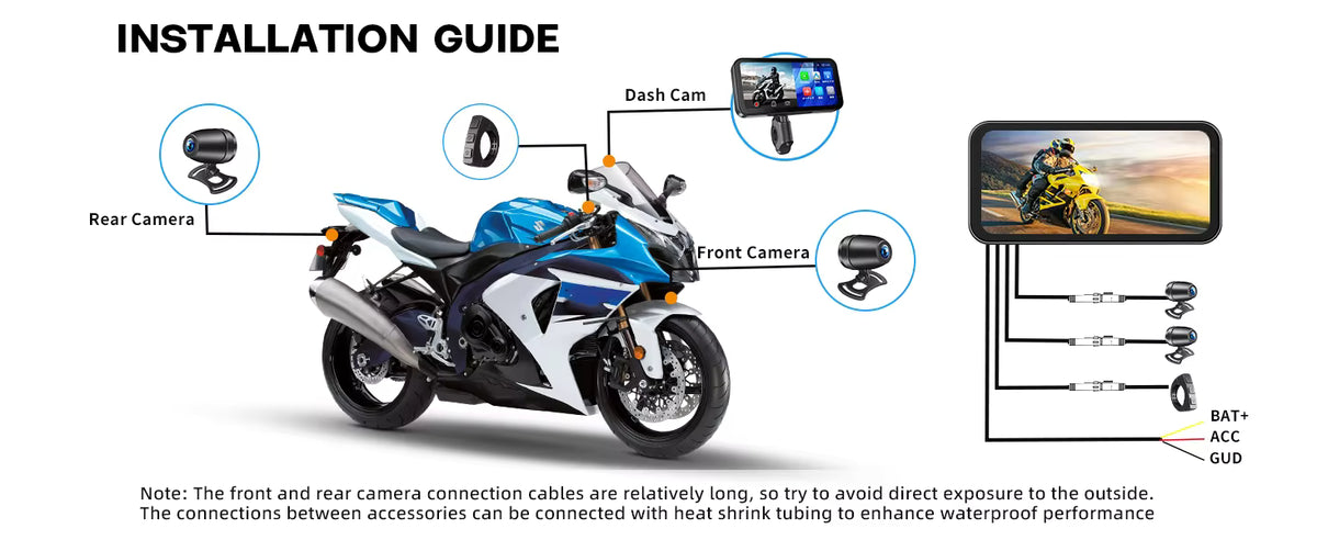 LBC Moto Universal S3 Elite (6 Inch) Dashcam Series, TPMS