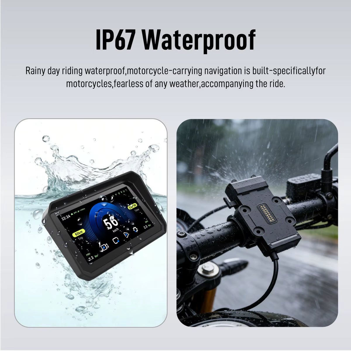 LBC Moto Universal Plug and Play M3 Elite Pro (6 Inch) Dashcam series,TPMS