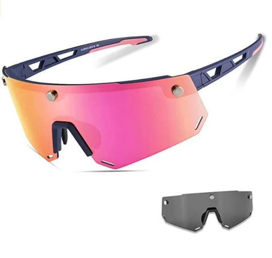 ROCKBROS Polarized Glasses Two Lens for Replace (SP213BL)-Blue