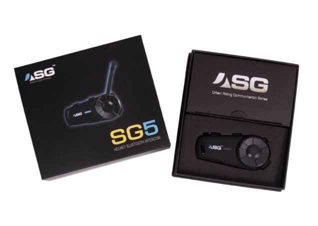 ASG SG5 Bluetooth Intercom / Bluetooth Headset for Motorcycle Helmets (New 2024)
