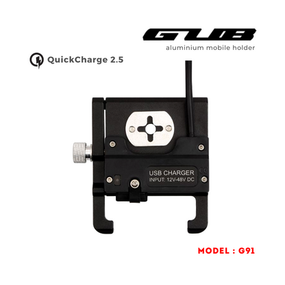 GUB G91 MOBILE HOLDER WITH QUICK CHARGE