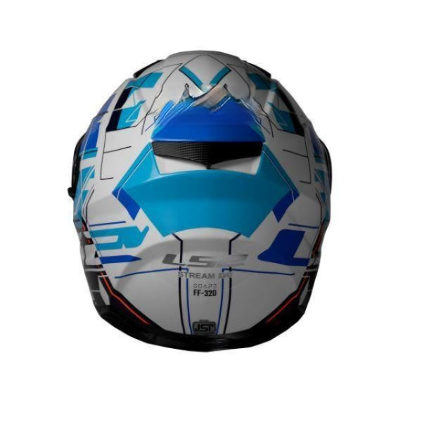 LS2 FF320 Stream Evo Scape White Blue Gloss-Helmet