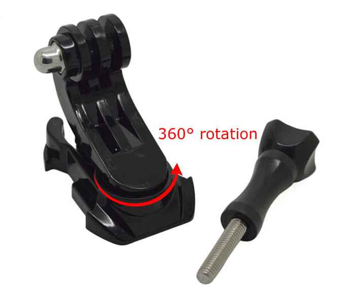 360 Degree Rotation J Hook Buckle Base Mount for Action Camera - Action Cams