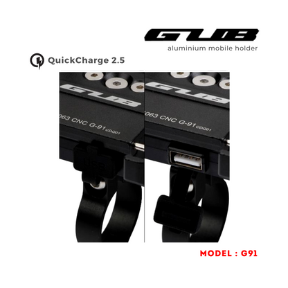 GUB G91 MOBILE HOLDER WITH QUICK CHARGE