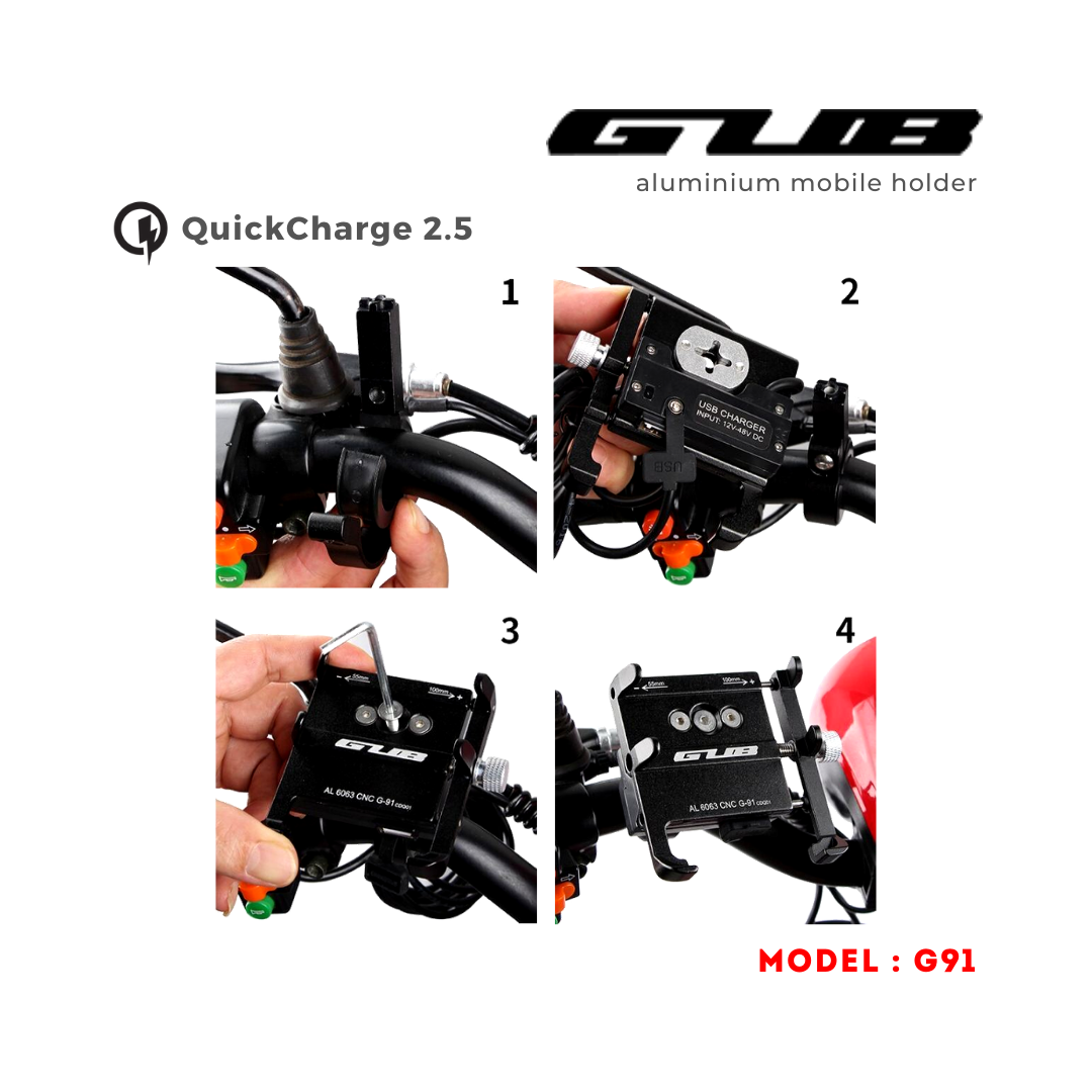 GUB G91 with Quick Charger 2.5 - Route95
