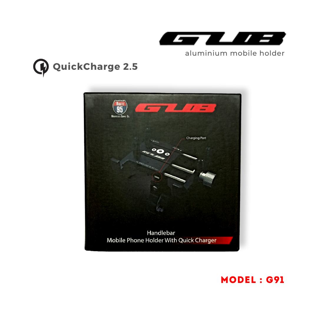 GUB G91 MOBILE HOLDER WITH QUICK CHARGE