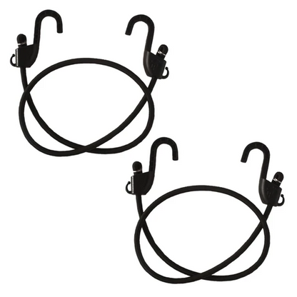 Grappler Bungee Tie-Down - 48 inches - Black - 8mm - Pack of 2 - Riders Junction