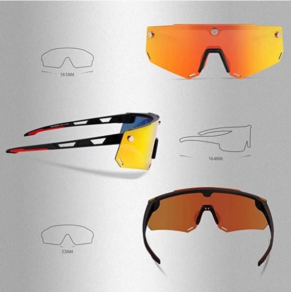 ROCKBROS Polarized Glasses Two Lens for Replace (SP213BL)-Blue