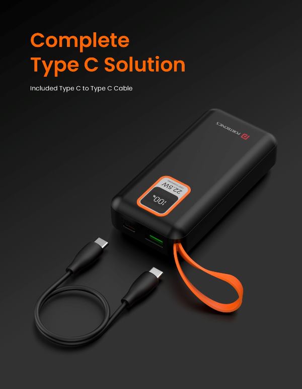 Portronics-Ampbox 10K Power Bank-Black(POR 1990)