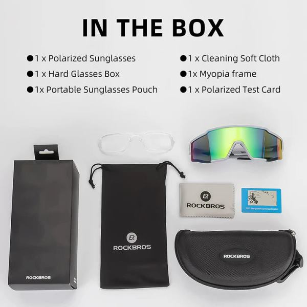 ROCKBROS Polarized Sunglasses Tac Polarized &amp; UV403 Protection (SP225GB)-Grey