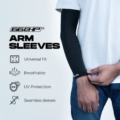 66BHP Arm Sleeve – UV Protection for Men Women-1 Balaclava + 1 Arm Sleeve ( Free Bamboo Socks )
