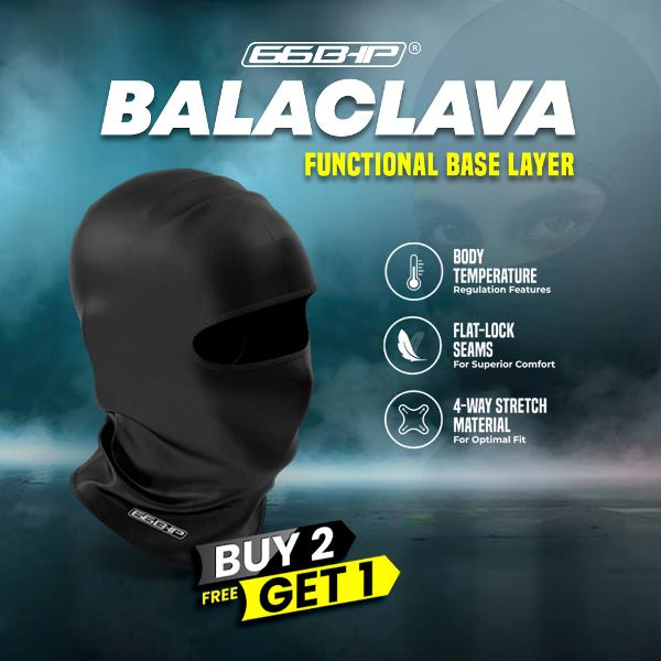66BHP Motorcycle Balaclava-1 Balaclava + 1 Arm Sleeve ( Free Bamboo Socks )