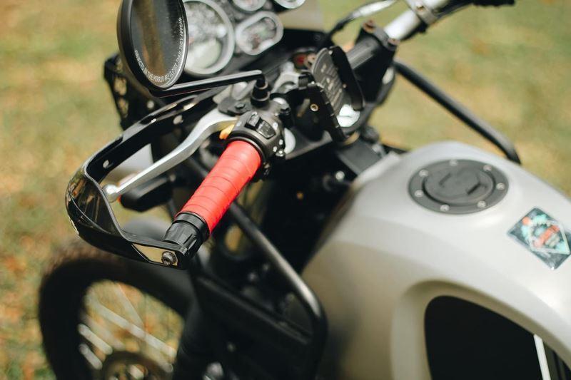 66Bhp Leather handle Grip Wrap Red