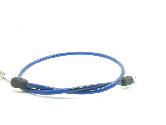 66Bhp Teflon Brake Hose 850mm (Diken Japan) with Premium Chrome Polished Banjo (Blue)