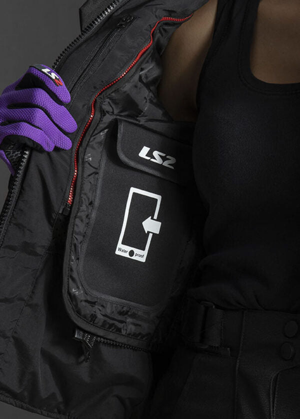 LS2 Serra Mesh Black Red Jacket - Riders Junction