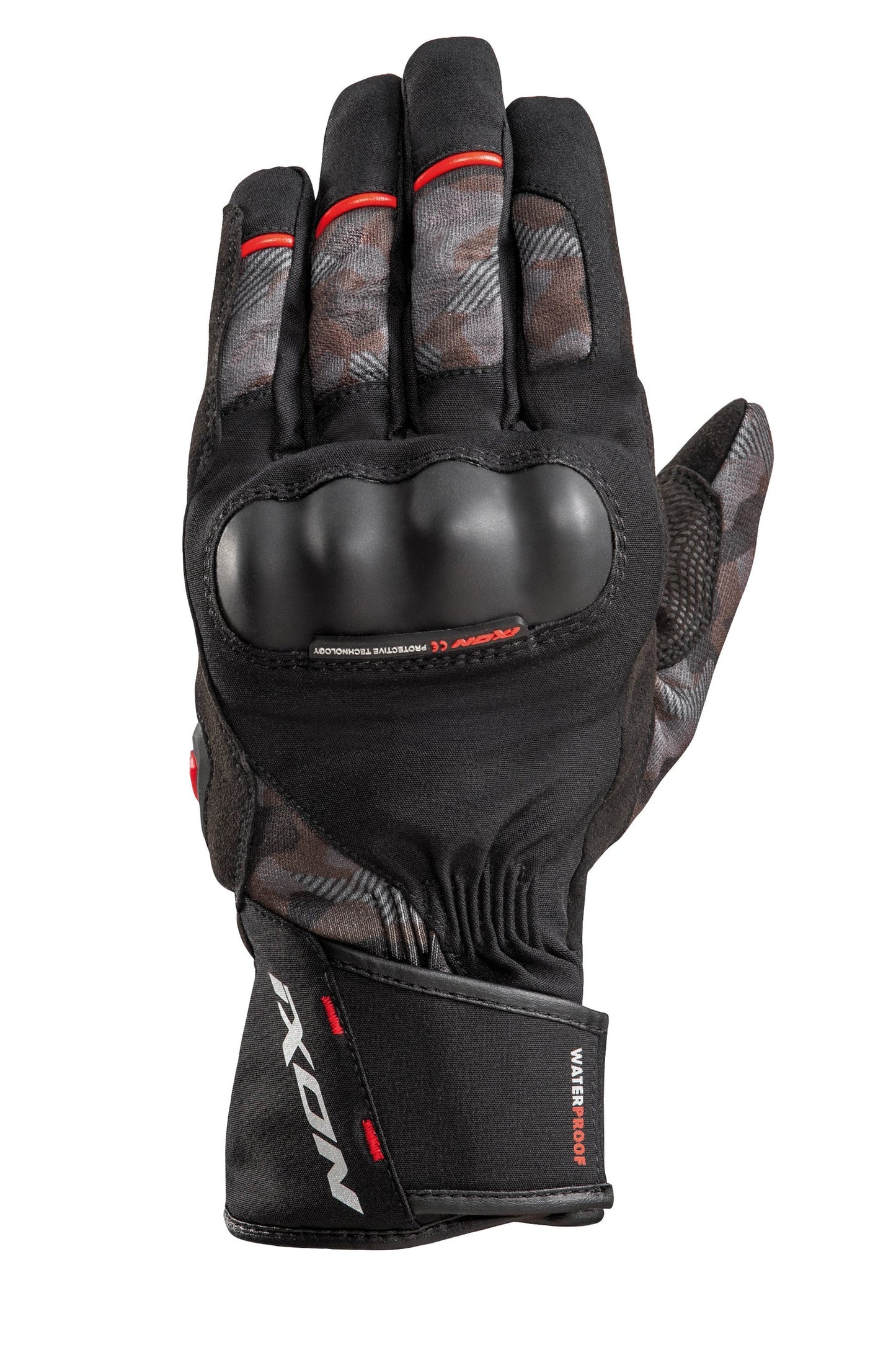 IXON Pro Russel Gloves BLACK/RED - Riders Junction