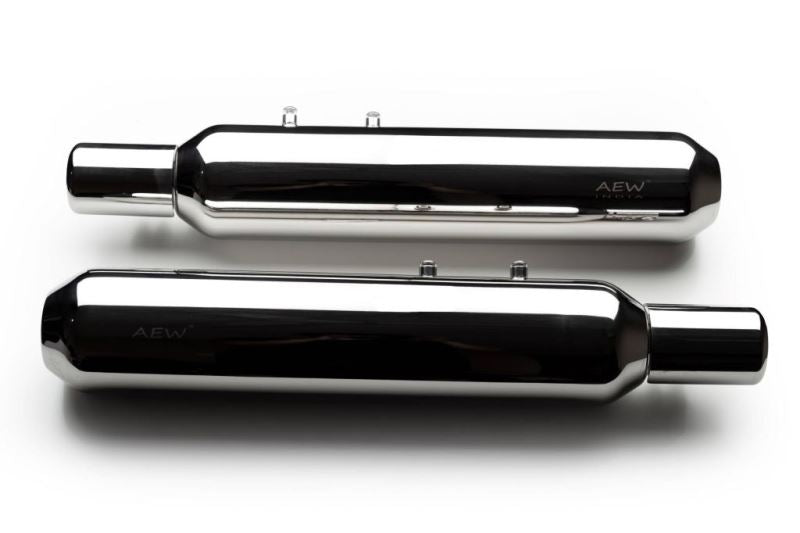 AEW Performance Exhaust for Super Meteor 650 - TE 202 SS 304 - Stainless Steel Mirror Polish