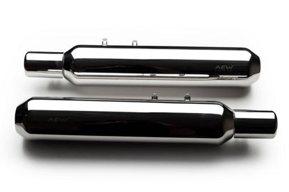 AEW Performance Exhaust for Super Meteor 650 - TE 202 SS 304 - Stainless Steel Mirror Polish