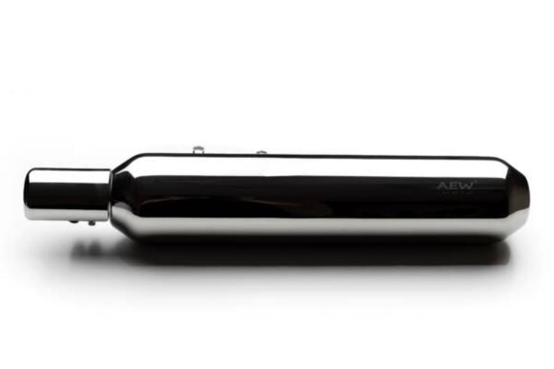 AEW Performance Exhaust for Super Meteor 650 - TE 202 SS 304 - Stainless Steel Mirror Polish