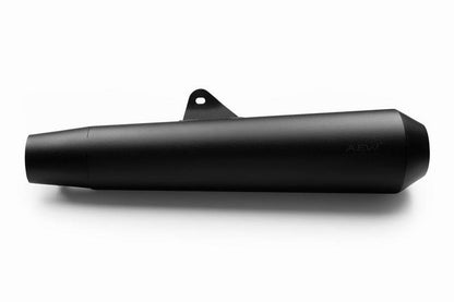 AEW TE 103 Megaphone- Mild Steel Heat Resistant Full Black - Royal Enfield Interceptor GT650