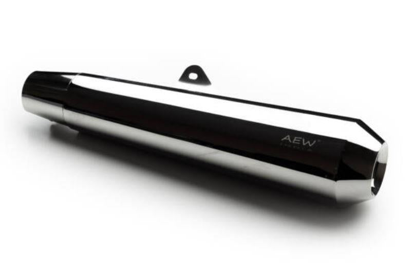 AEW TE 103 Megaphone- Stainless Steel Mirror Polish- Royal Enfield Interceptor GT650