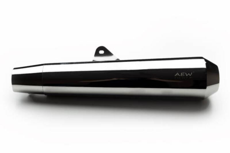 AEW TE 103 Megaphone- Stainless Steel Mirror Polish- Royal Enfield Interceptor / GT650