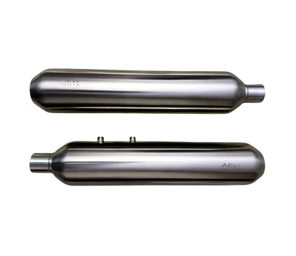 AEW Performance Exhaust for Super Meteor 650 - TE 202 SS 304 - Stainless Steel Matt Polish - Riders Junction