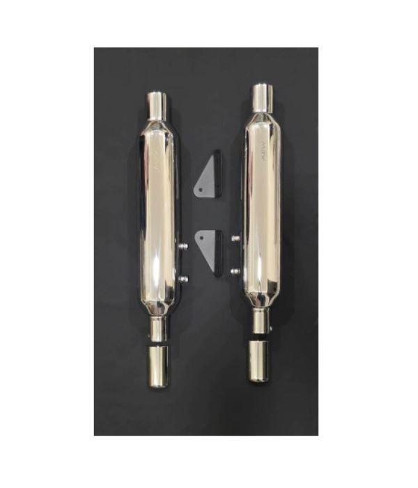 AEW TE204 Classic 650 Performace Exhaust Mirror Polish