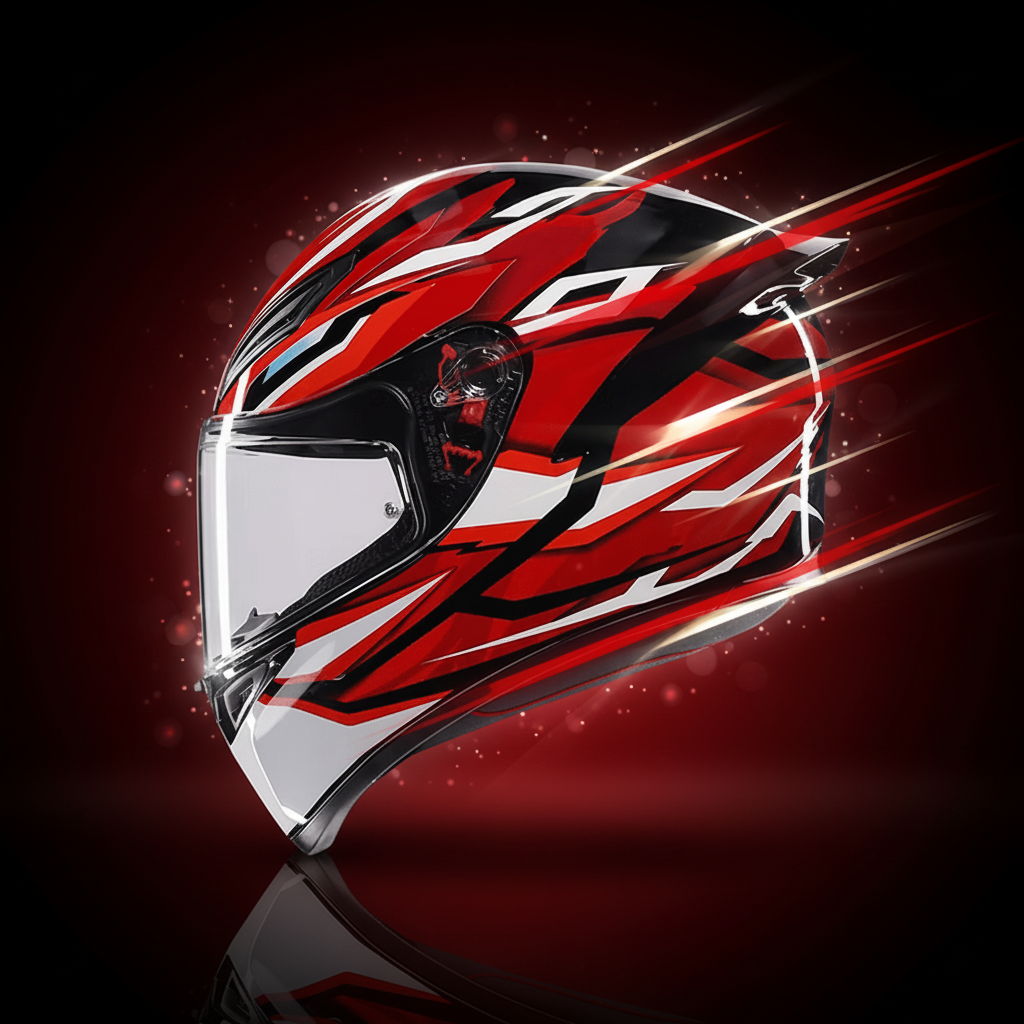 AGV K1 S Helmet - Lion BlackRedWhite