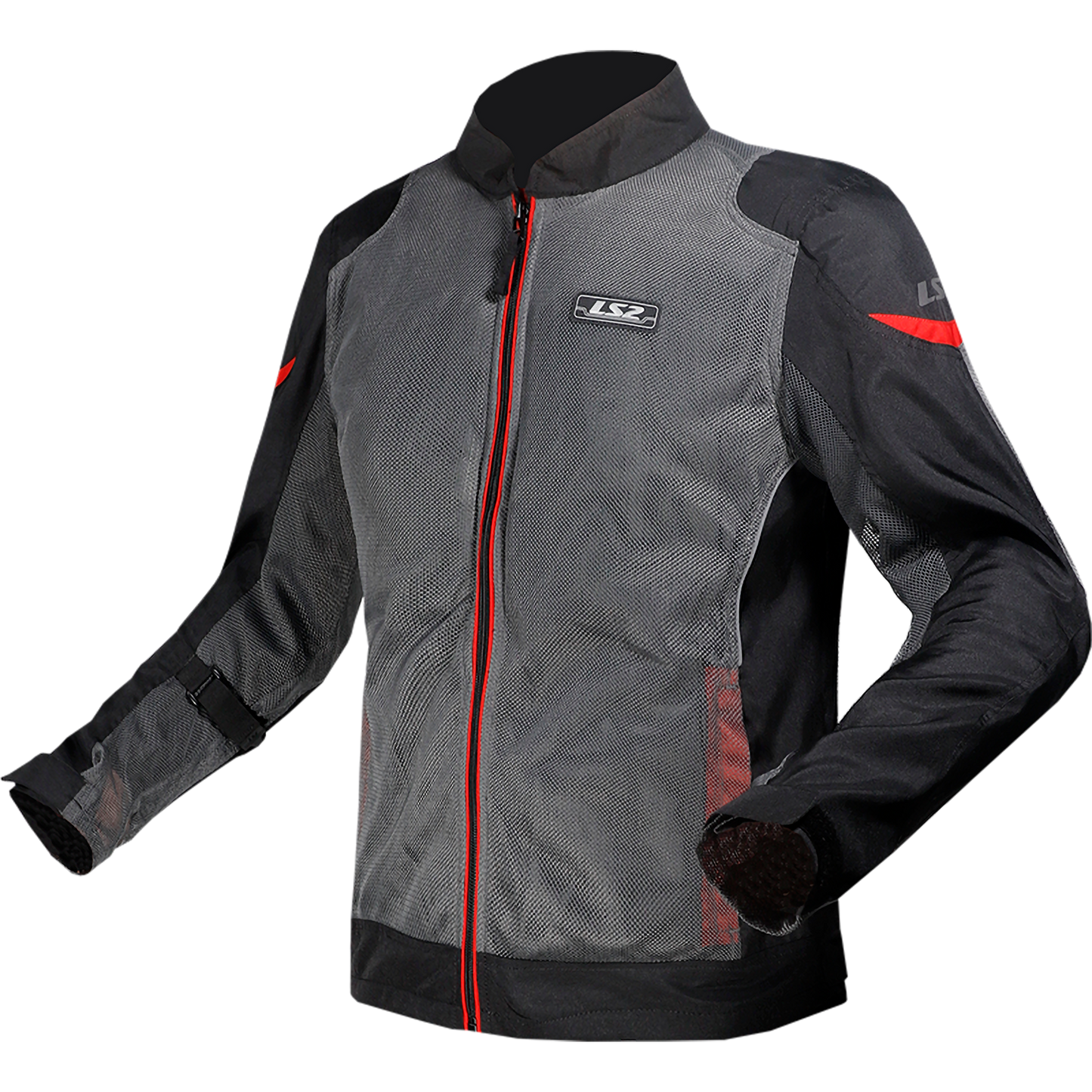 LS2 AIRY MAN JACKET GREY BLACK RED