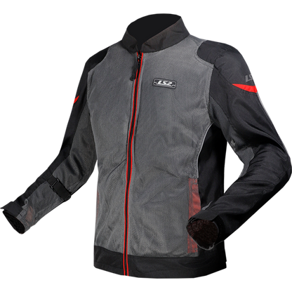 LS2 AIRY MAN JACKET GREY BLACK RED