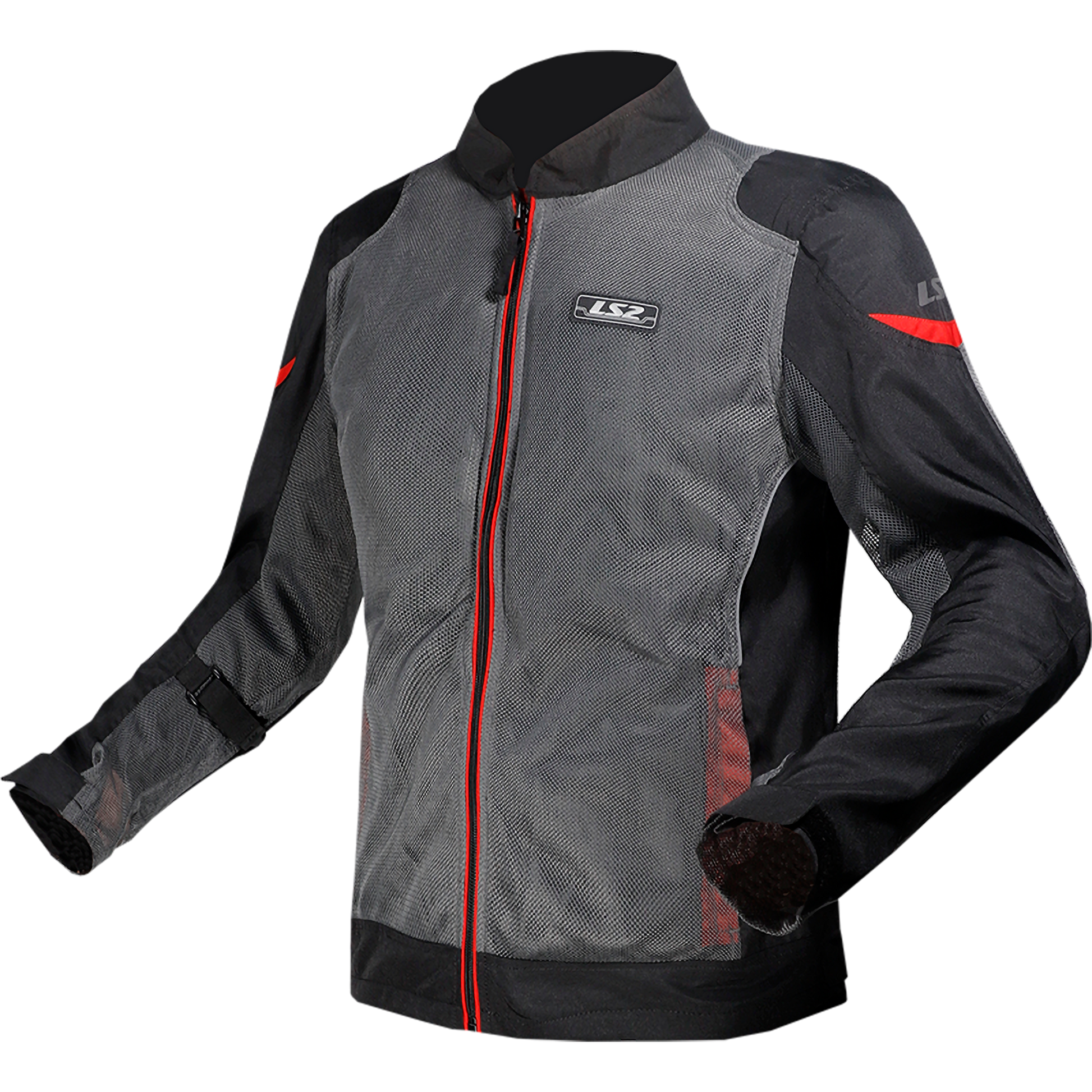 LS2 AIRY MAN JACKET GREY BLACK RED