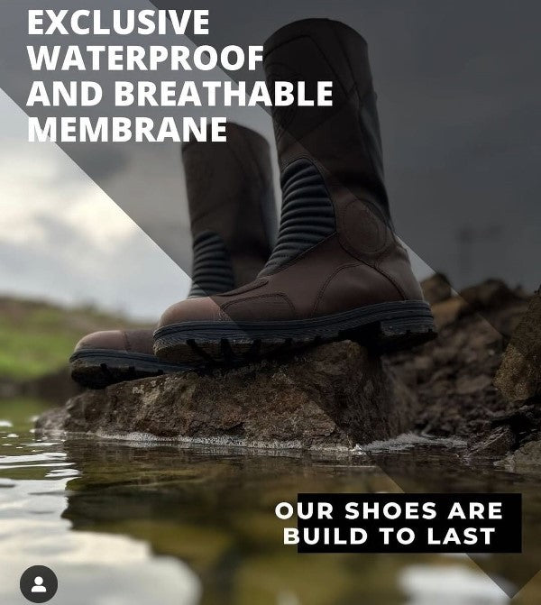 AMAROQ Valiant Motorcycle Riding Boots – Brown