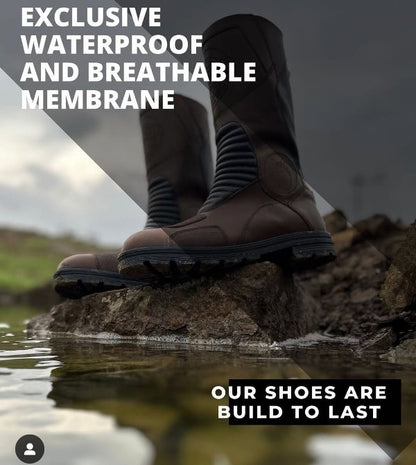 AMAROQ Valiant Motorcycle Riding Boots – Brown