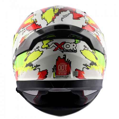 AXOR APEX RACER D/V- Glossy White Neon Yellow Helmet