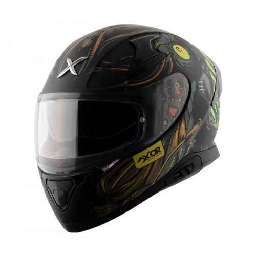 AXOR APEX SEADEVIL D/V- Glossy Black Gold Helmet